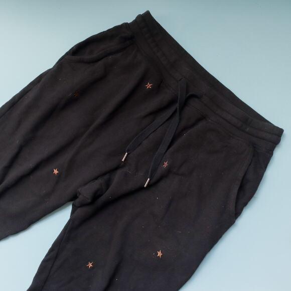 Rails Kingston Black Star Embroidered Matching Lounge Sweat Set Size Medium - Picture 4 of 14